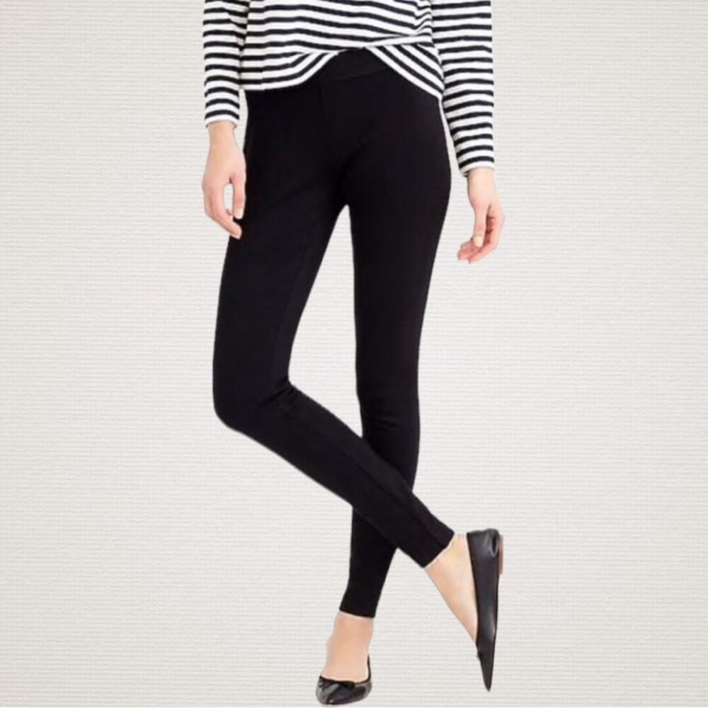 JCrew Pixie Ponte Pant Womens 2 SHORT Black Skinny Trousers Preppy Classic 31090